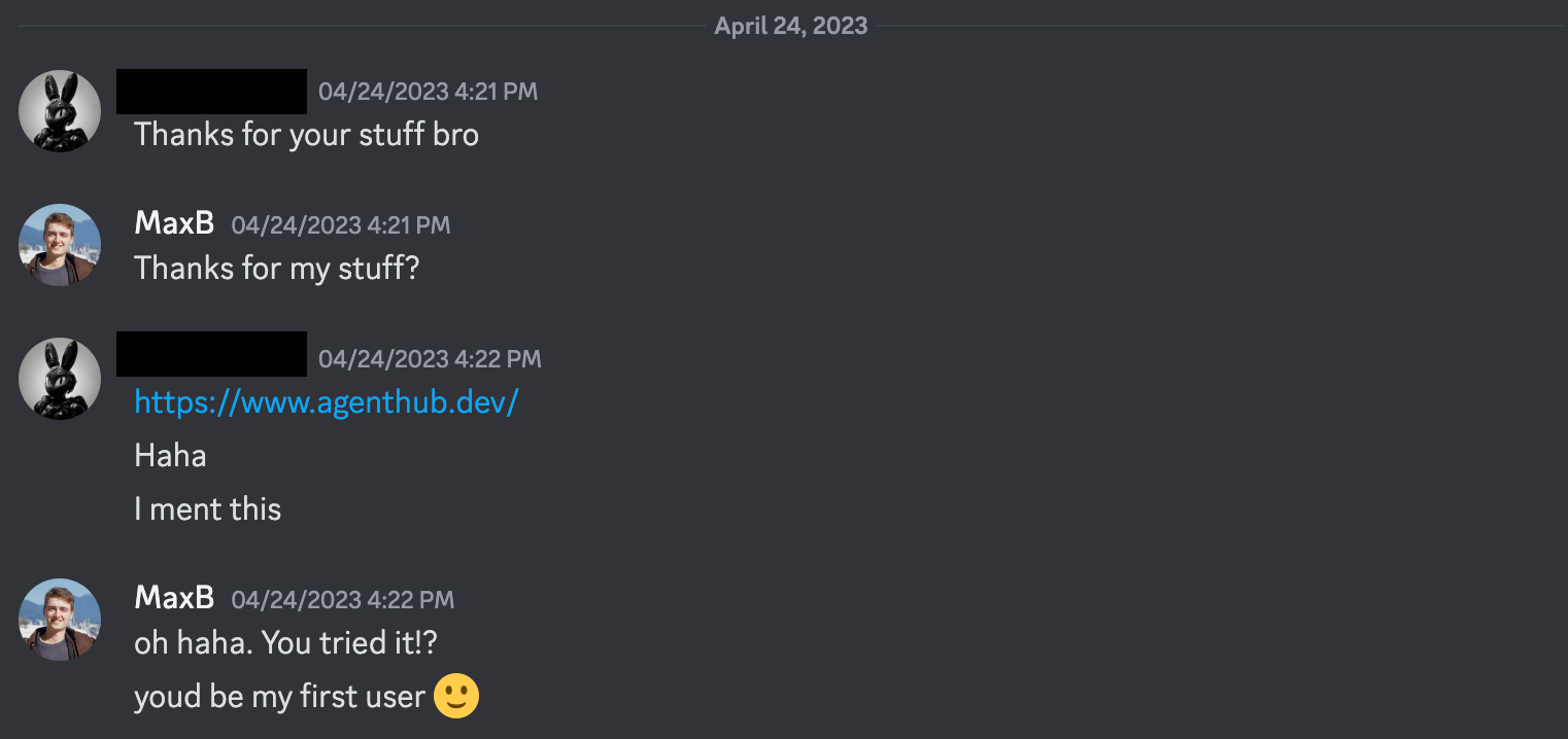 First Cohorva user interaction