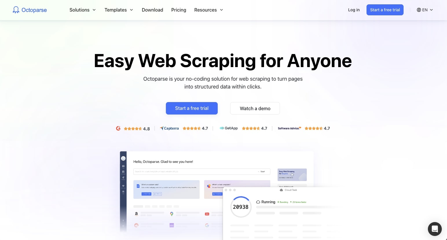 Octoparse platform