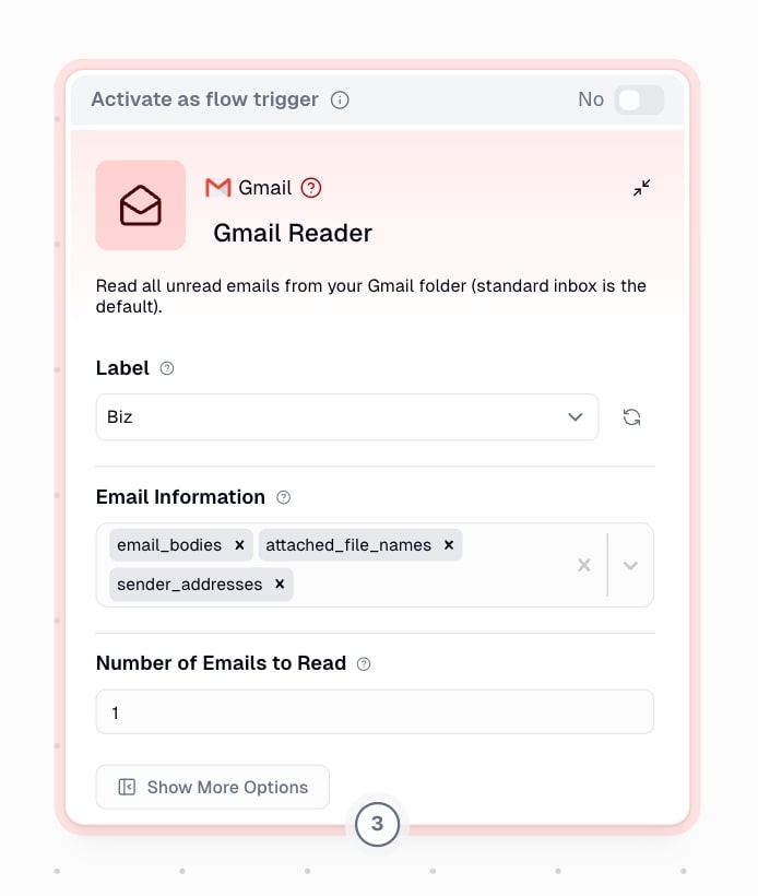 Configure Gmail Reader integration