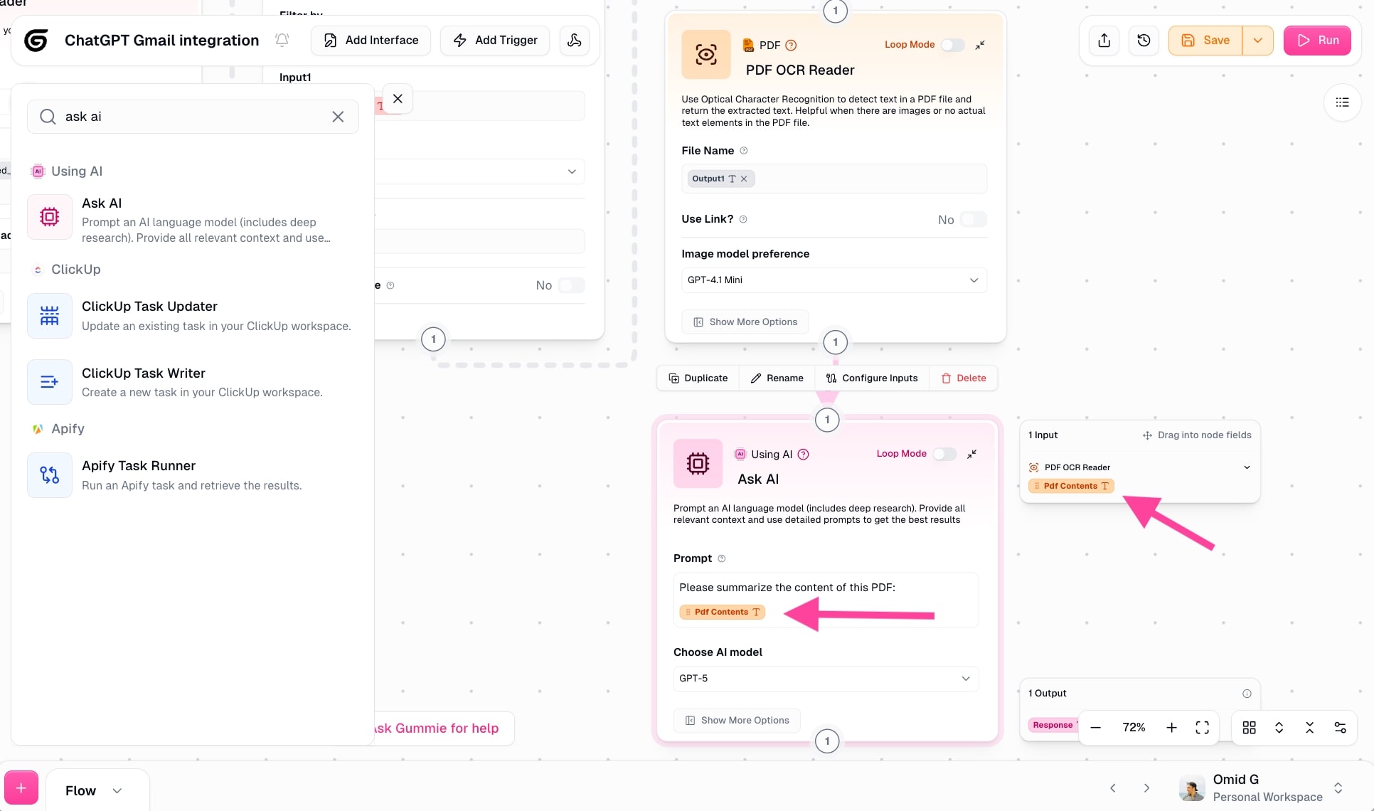Integrating ChatGPT into the workflow