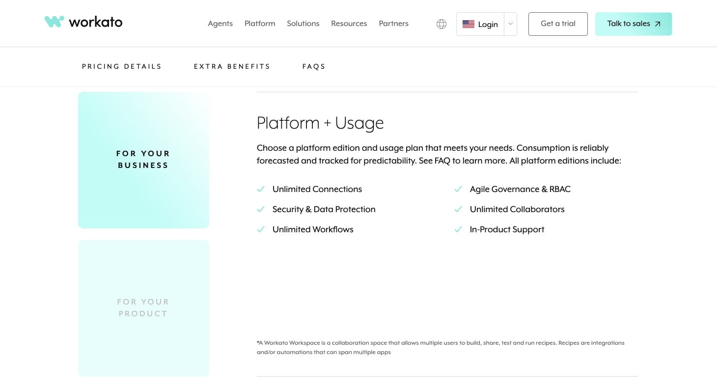 Workato pricing
