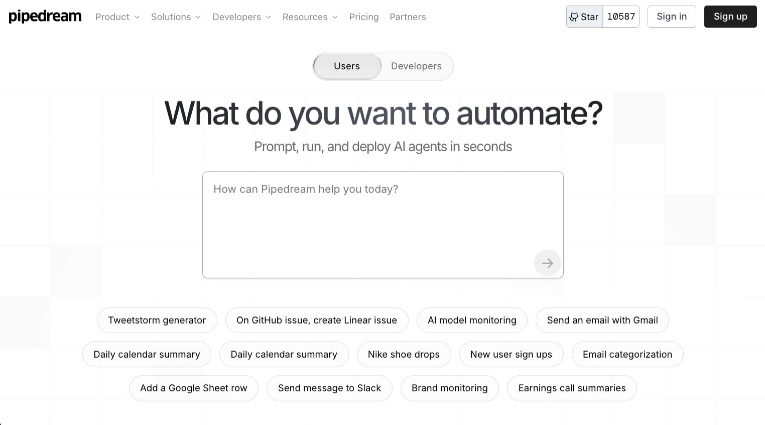 Pipedream workflow automation builder