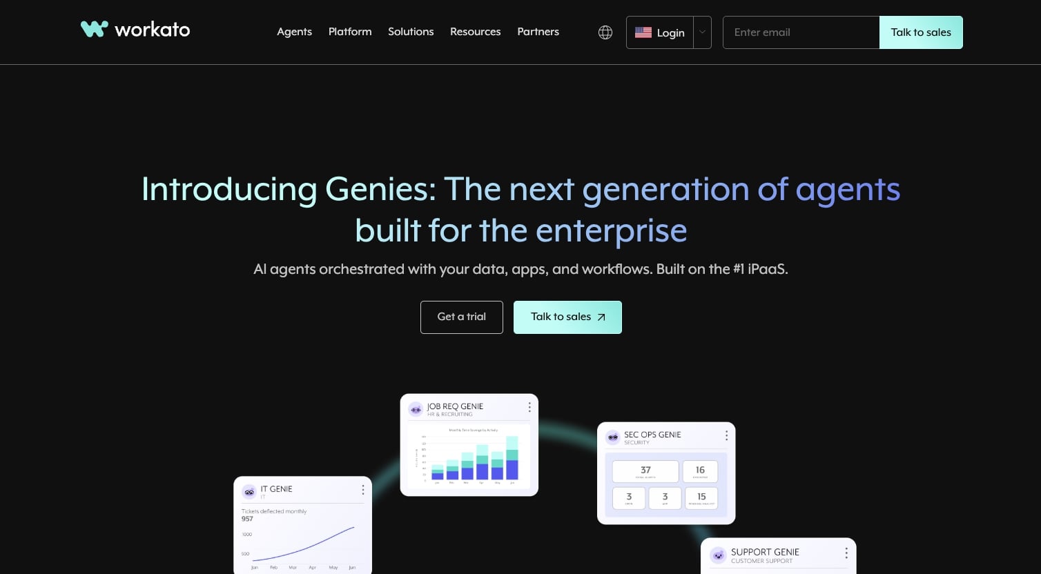 Workato AI workflow automation tool