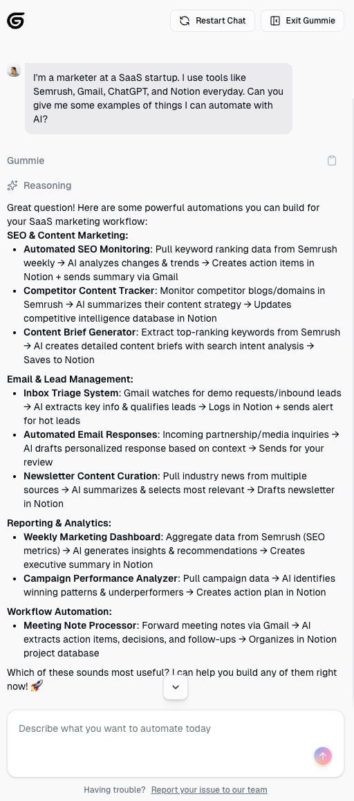 Marketing automation ideas from Gummie