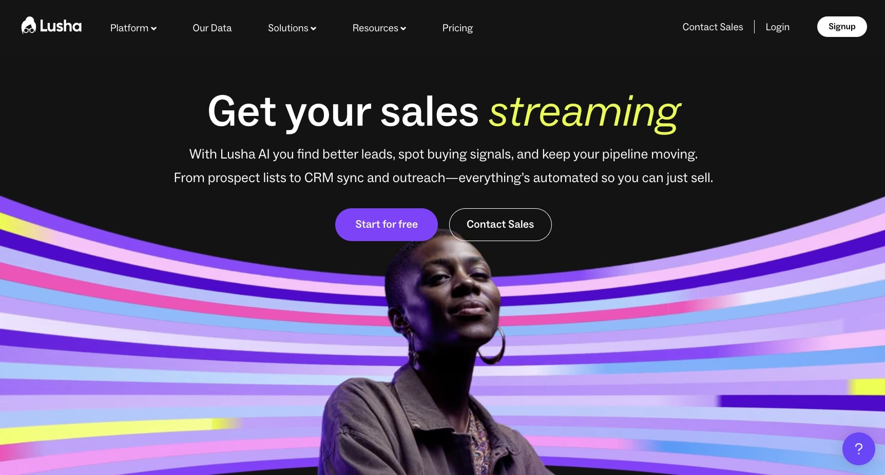 Lusha AI sales platform