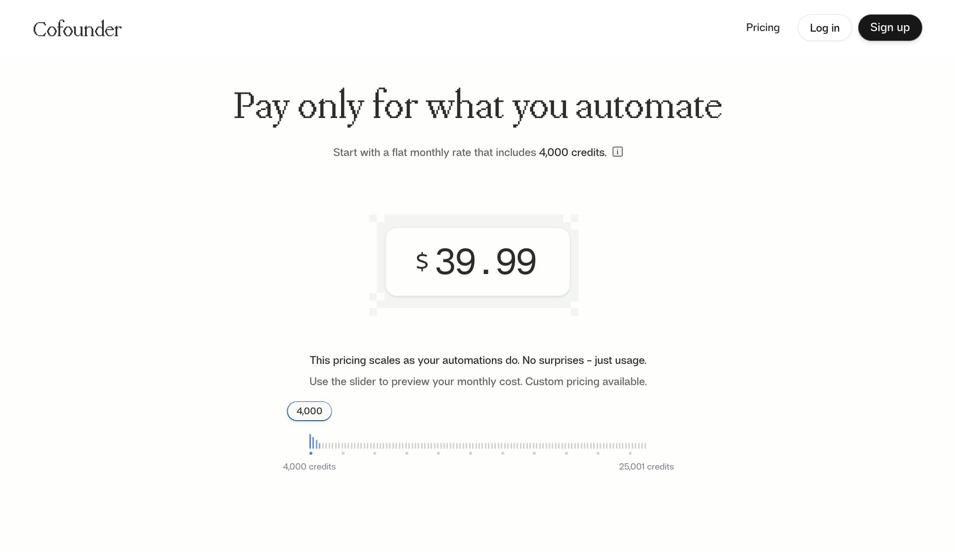 Cofounder pricing plans