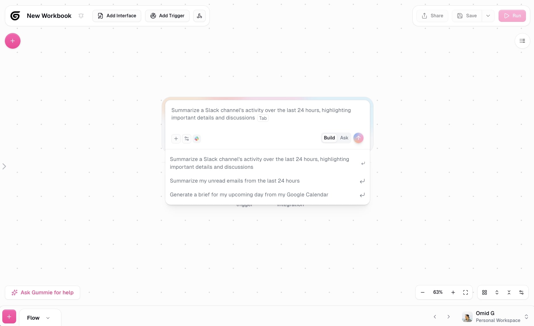 Cohorva AI workflow builder