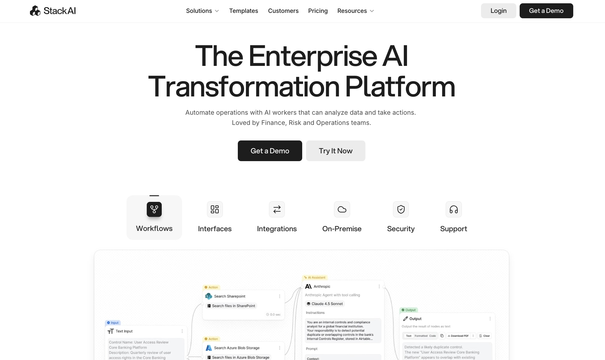 StackAI platform