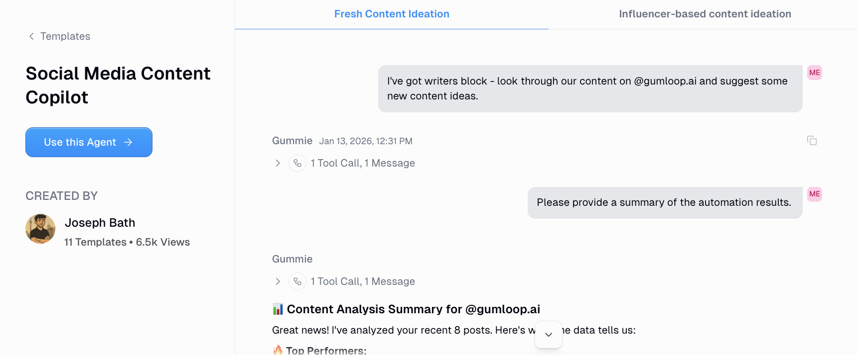 Social media content copilot