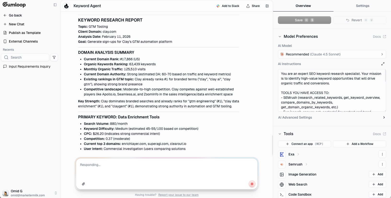 Building an AI agent in Cohorva