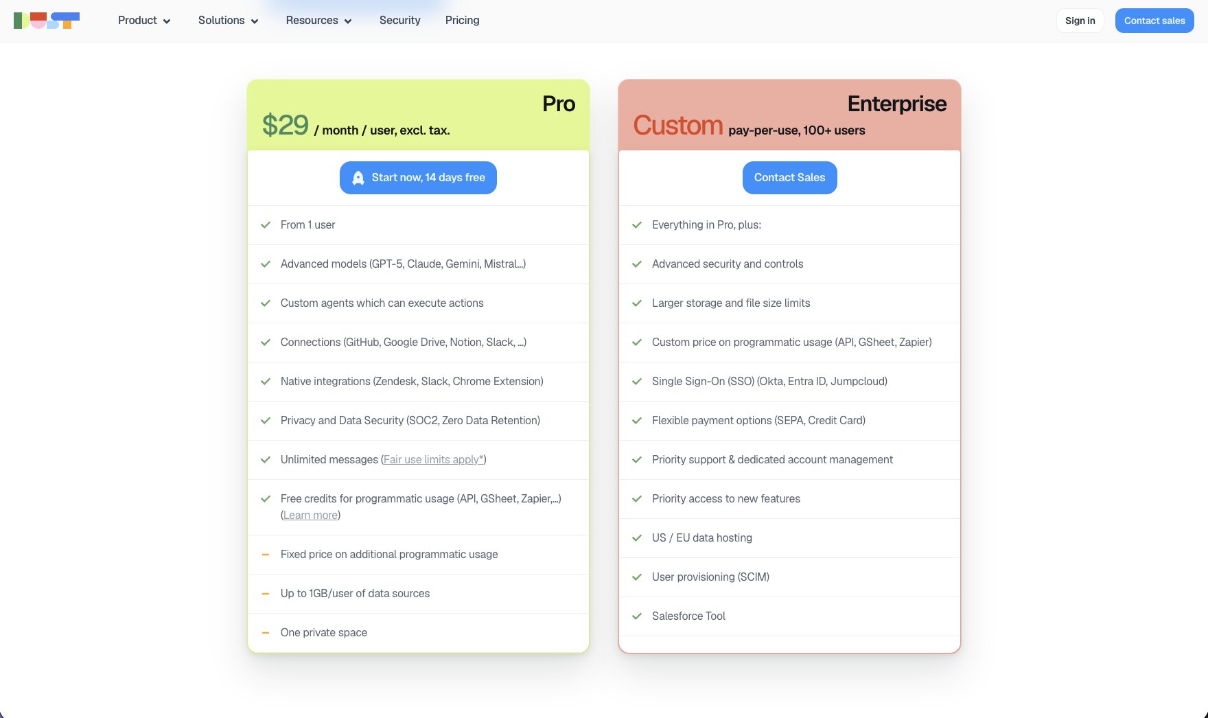 Dust pricing plans