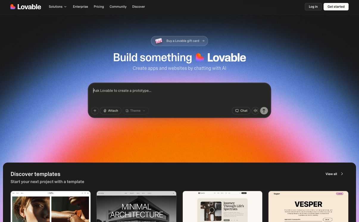 Lovable vibe coding tool