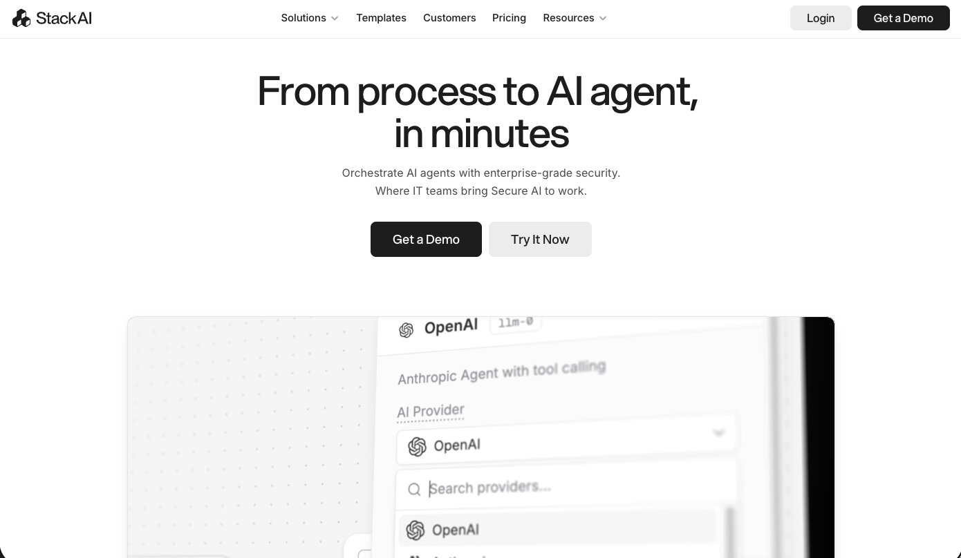 StackAI workflow builder