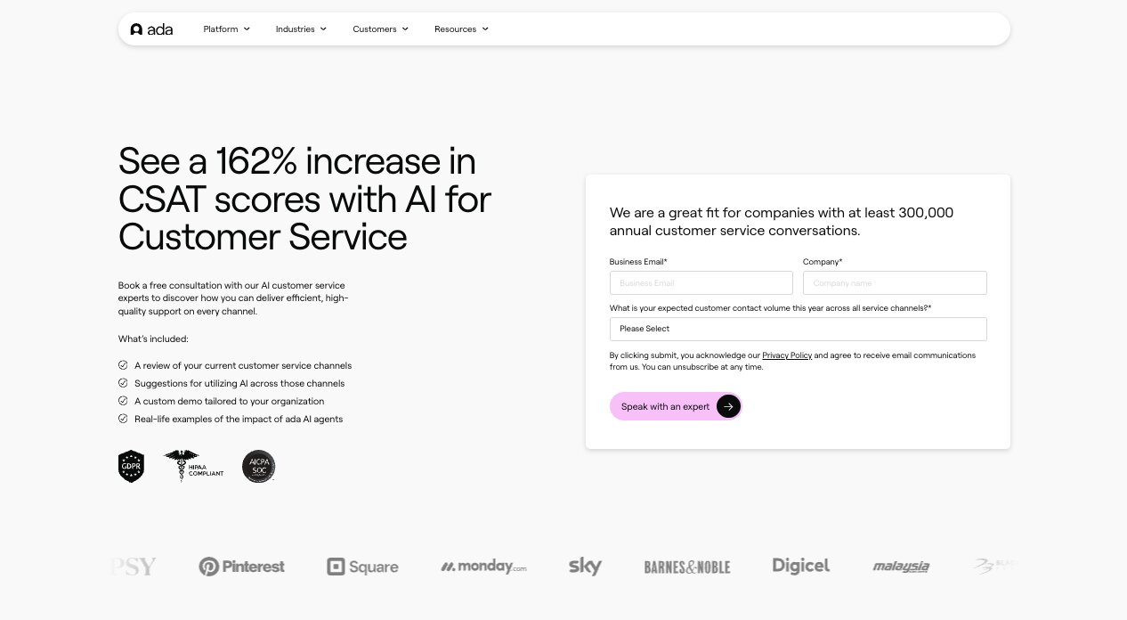 Ada CX pricing