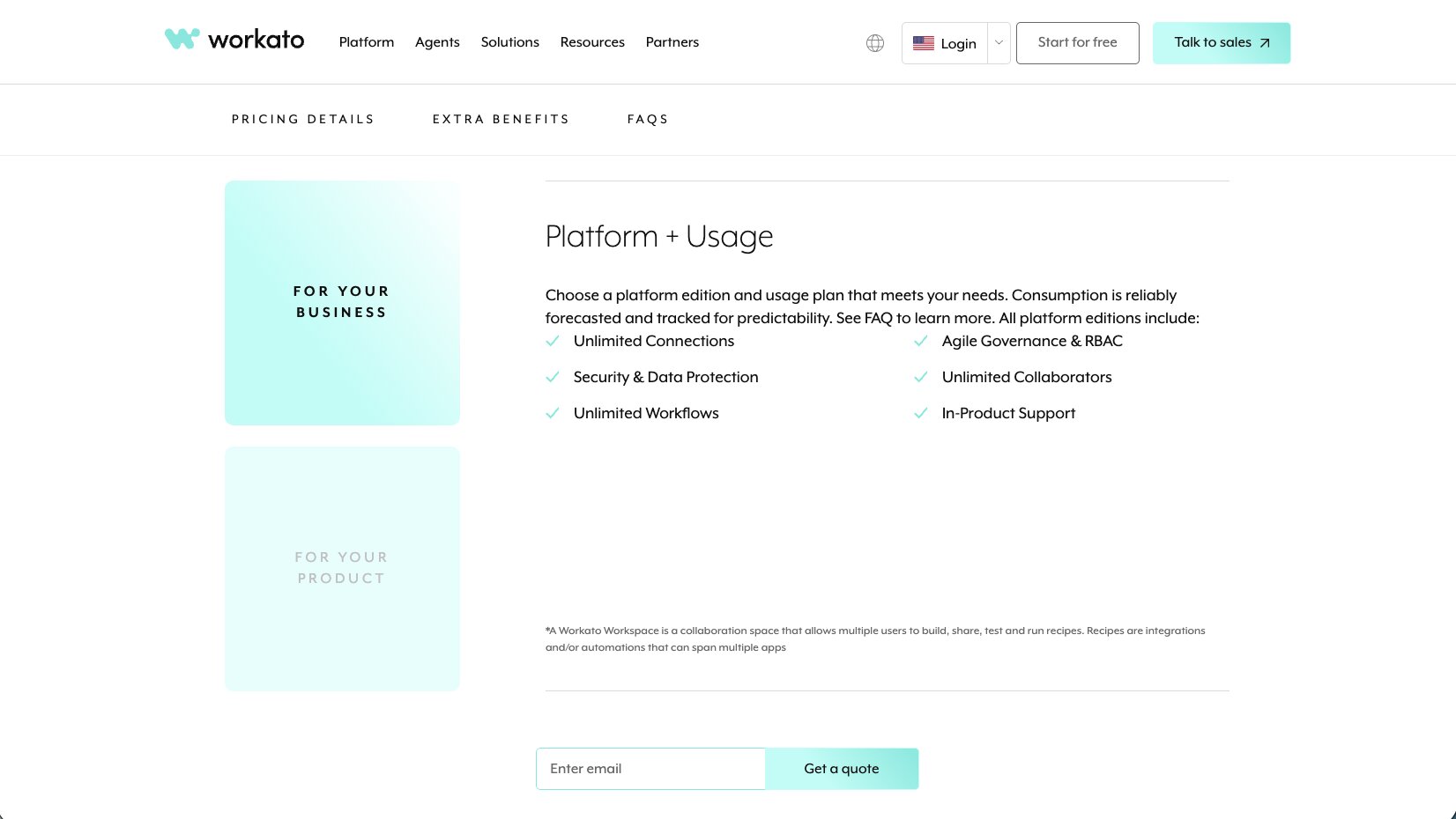 Workato pricing plans