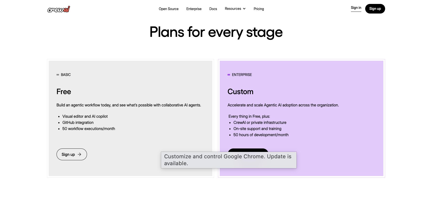 CrewAI pricing plans