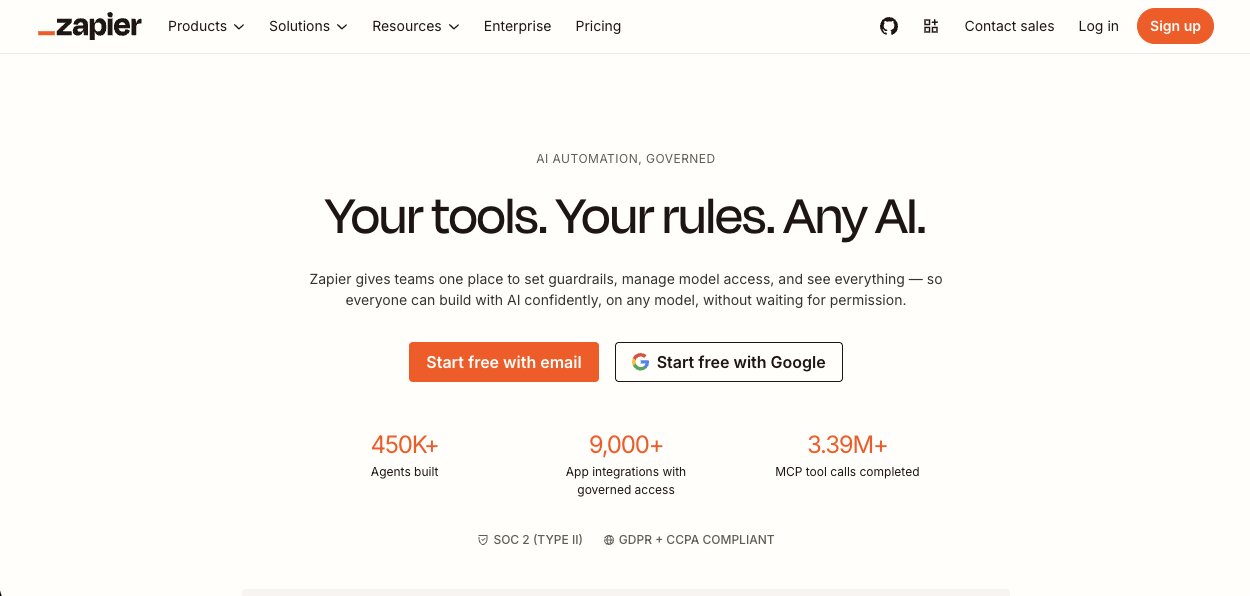 Zapier automation platform