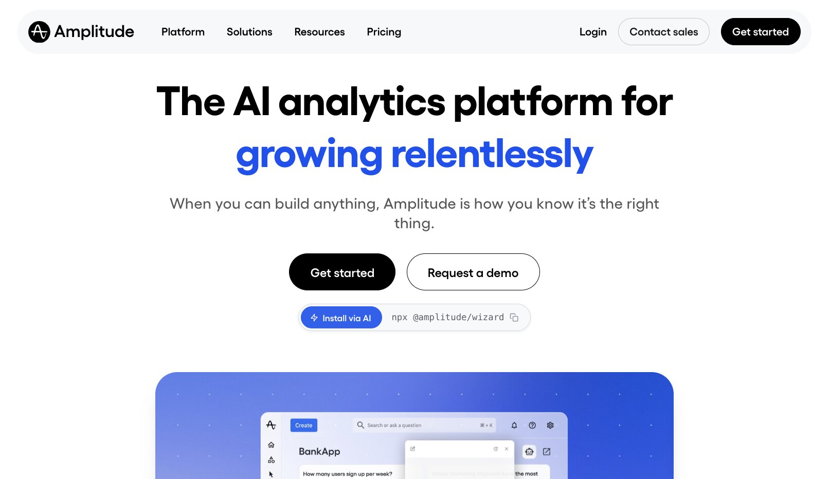 Amplitude analytics platform