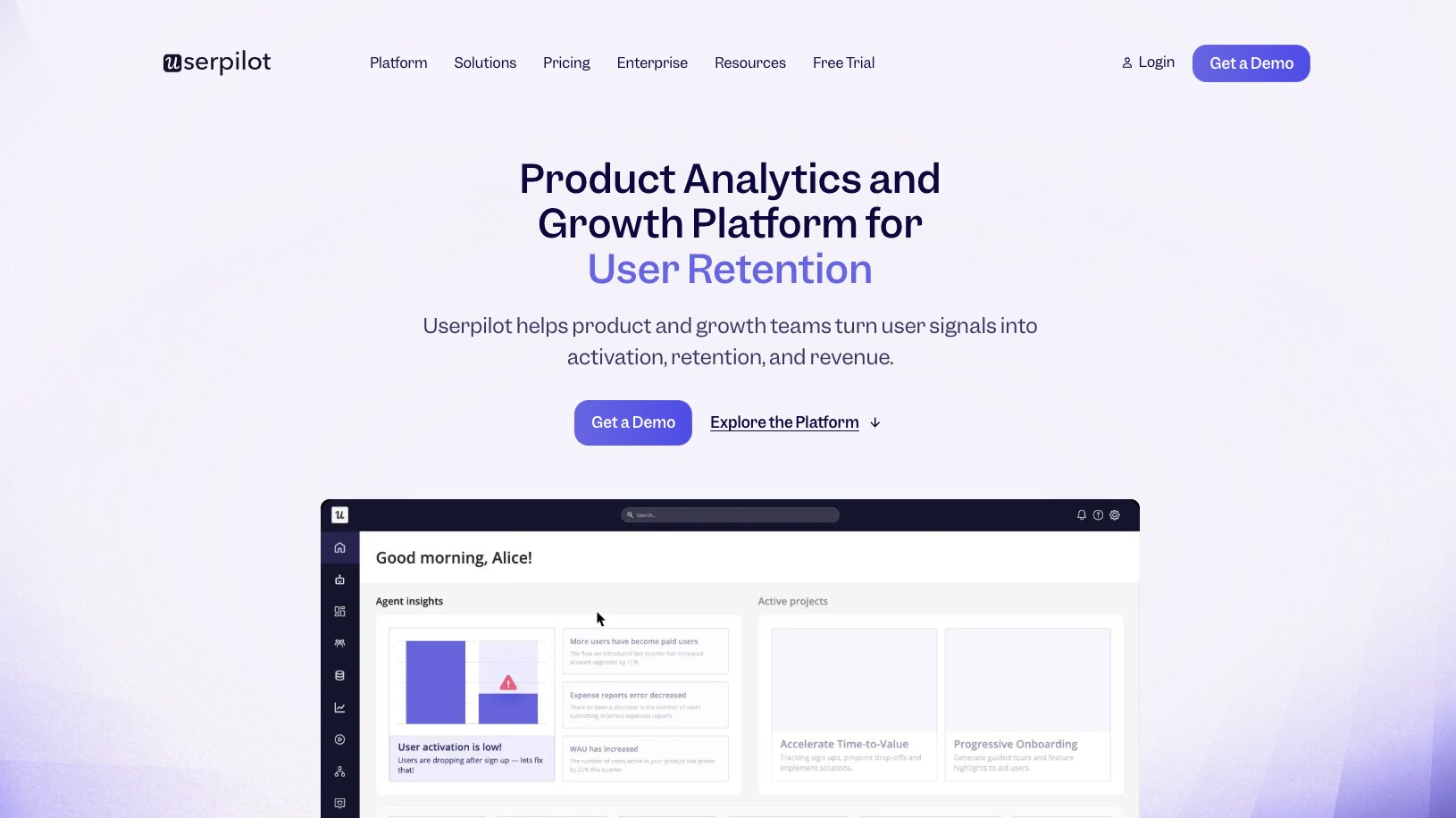 Userpilot product analytics platform