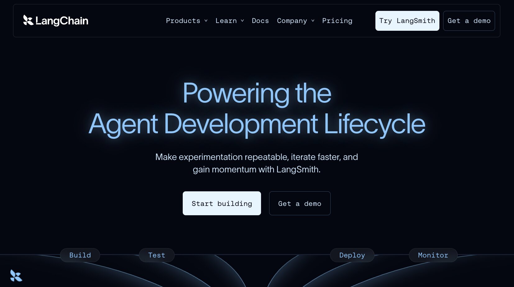 LangChain agent development platform