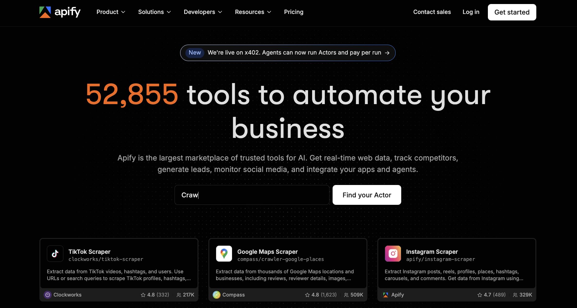 Apify platform