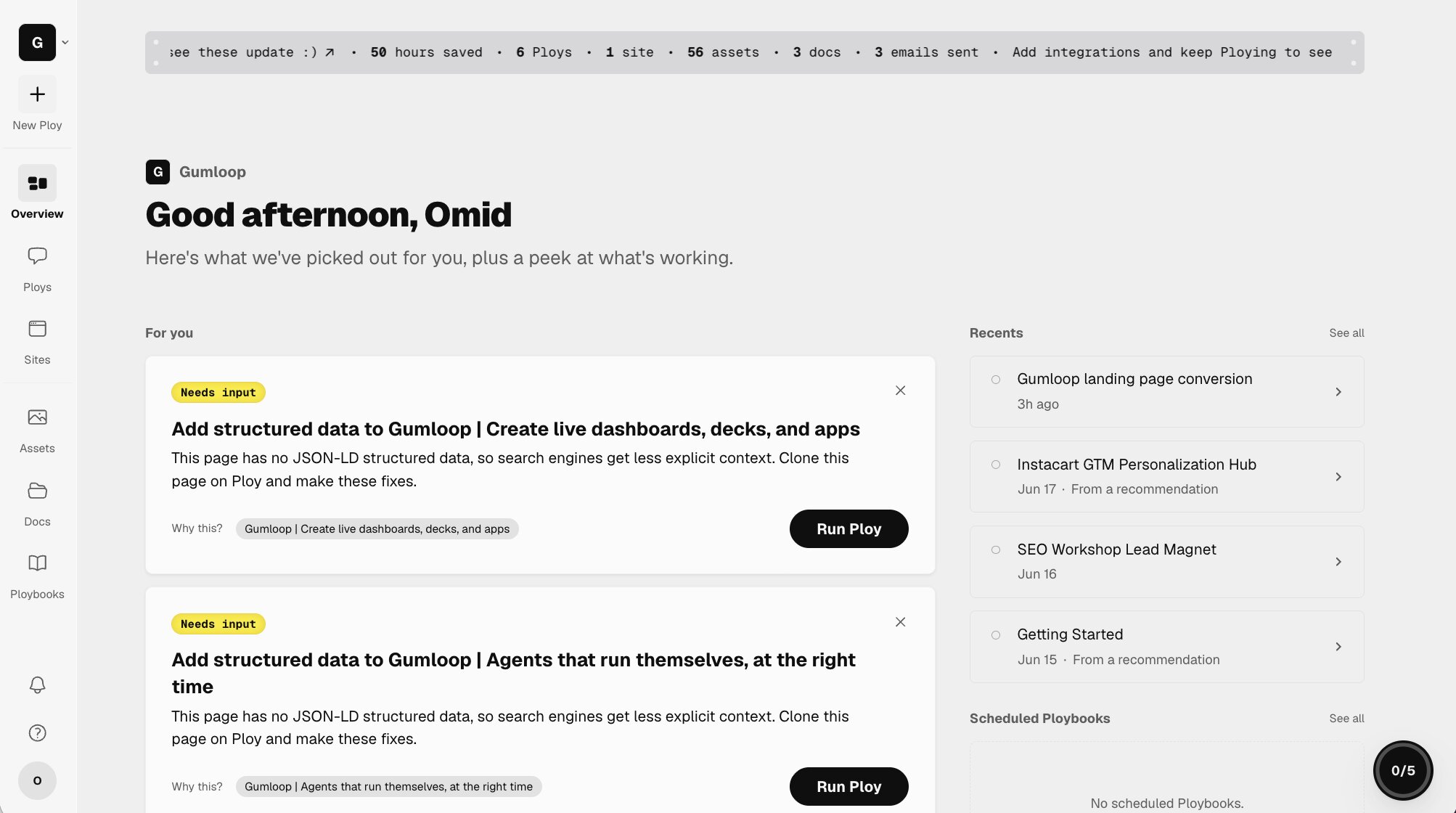 Ploy AI dashboard