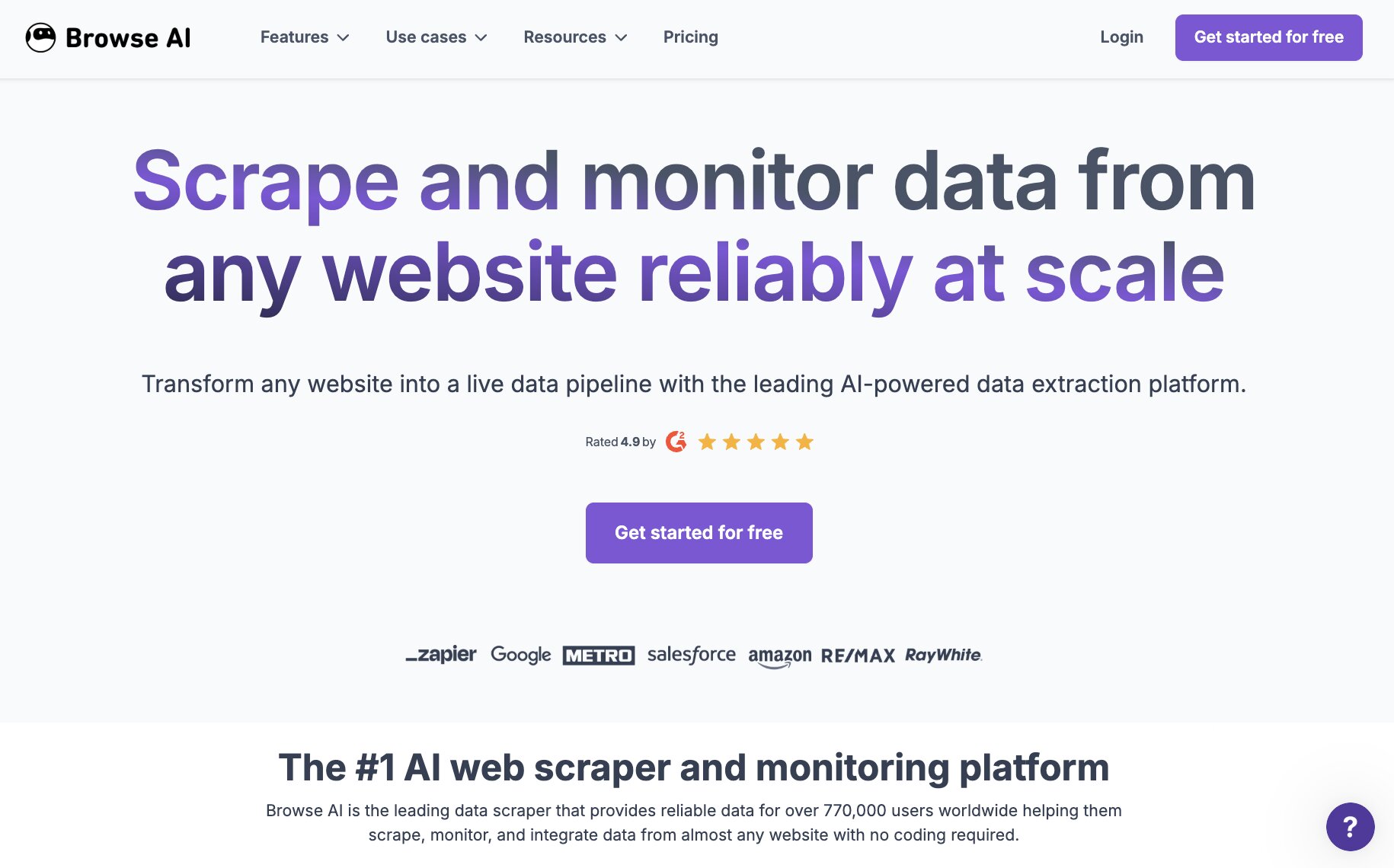 Browse AI platform