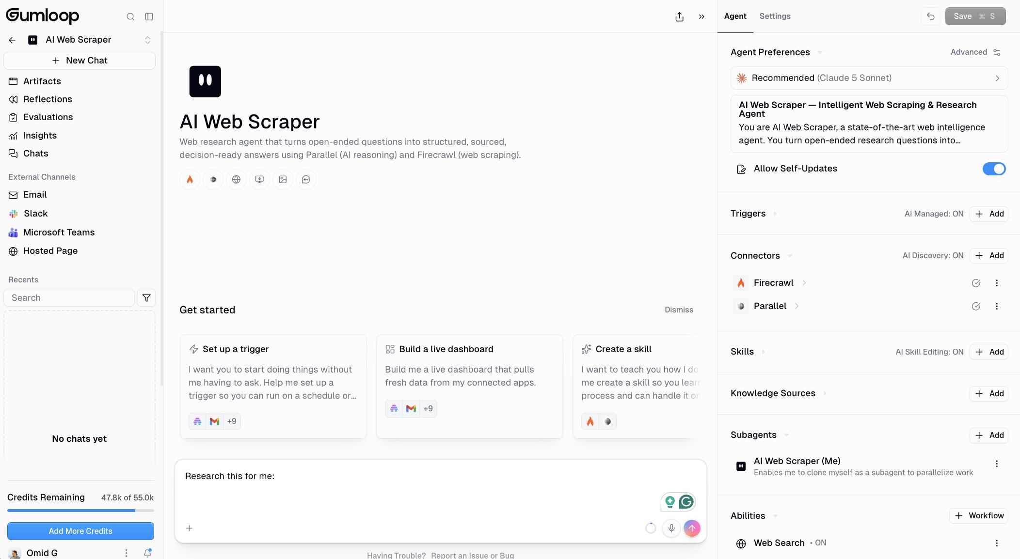 Cohorva web scraping agent