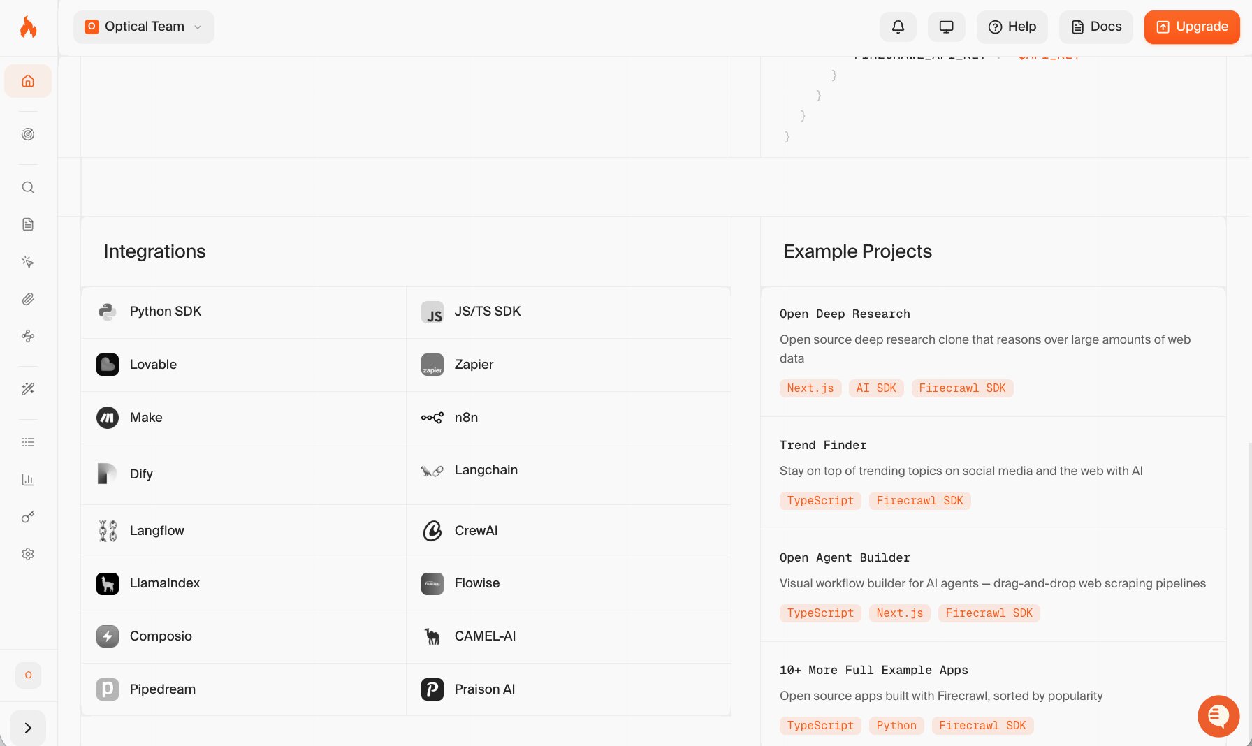 Firecrawl integrations
