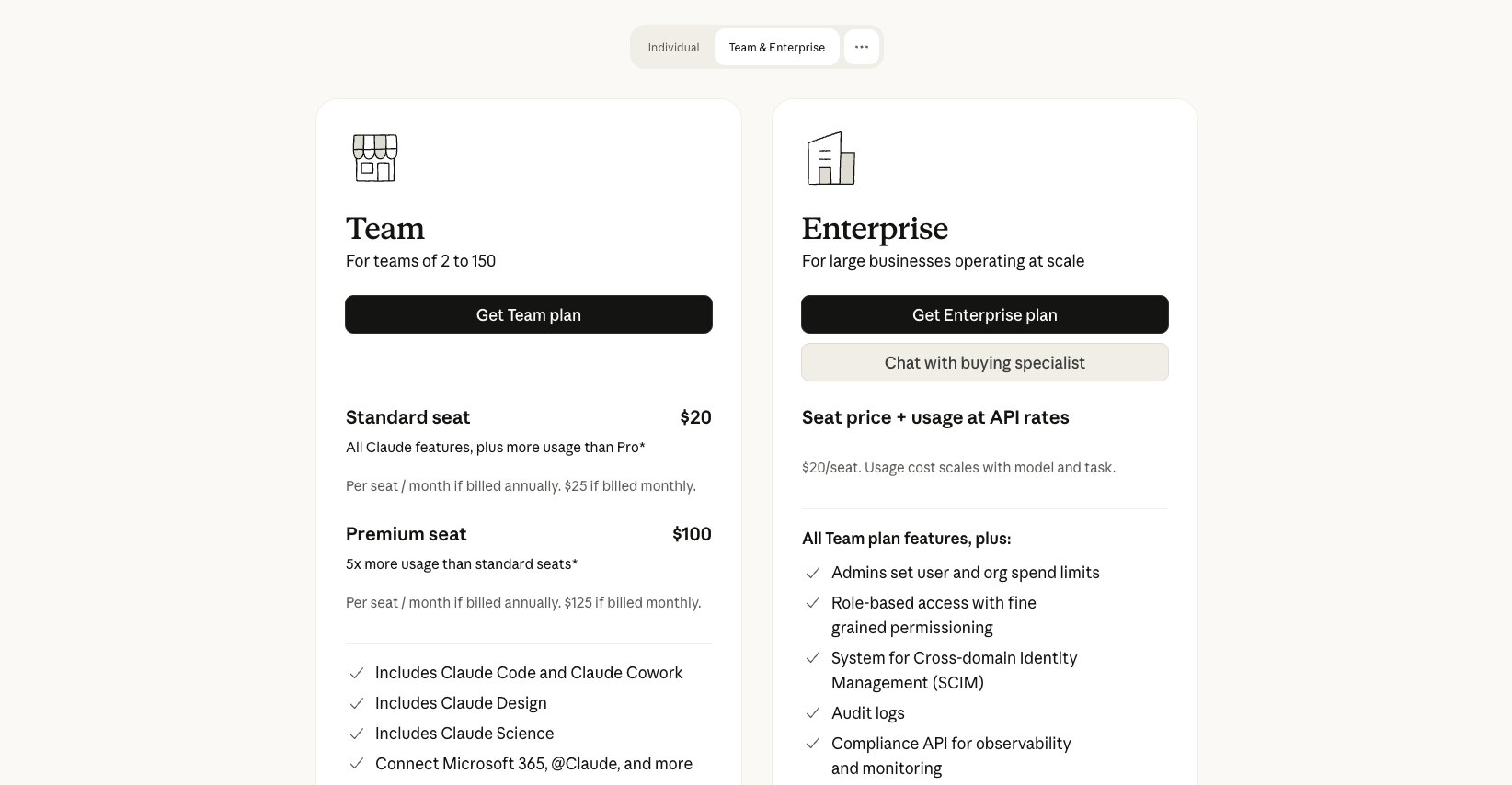 Claude Enterprise pricing