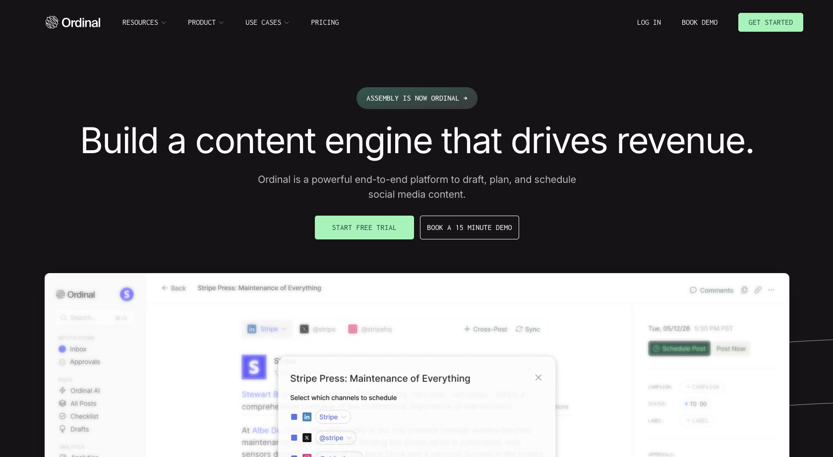 Ordinal social media automation tool